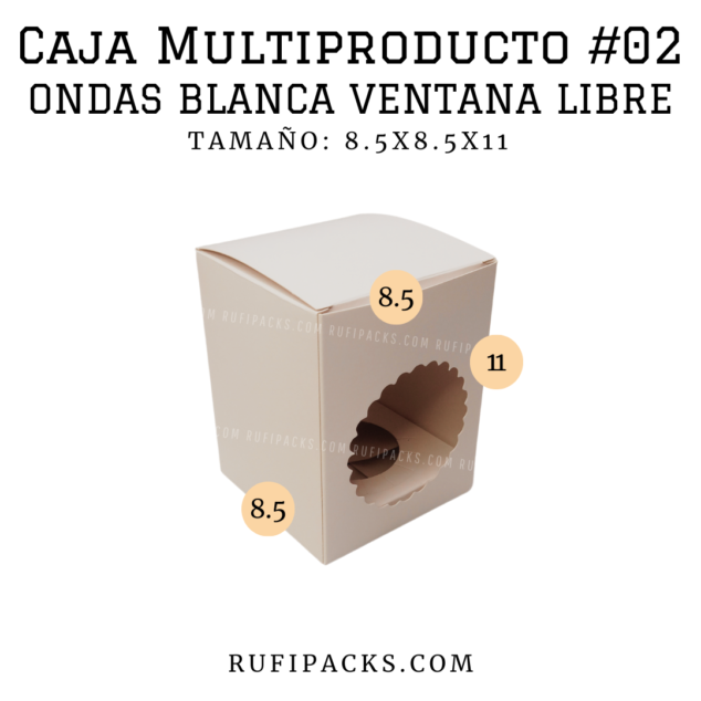 CAJA MULTIPRODUCTO #02 ONDAS BLANCA VENTANA LIBRE