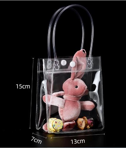 BOLSAS PVC #2 13x15x7 CMS TRANSPARENTES PARA REGALOS