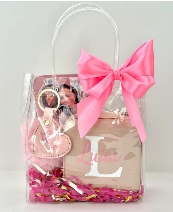 BOLSAS PVC #2 13x15x7 CMS TRANSPARENTES PARA REGALOS