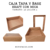 CAJA TAPA Y BASE 30.5x22x8.5 KRAFT CON MICA