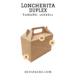Loncherita en duplex en dimensiones 16 x 8 x11 cm.