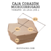 CAJA CORAZÓN MICROCORRUGADO 26.5X20.5X12.5