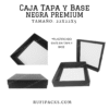 CAJA 22X22X5 TAPA Y BASE NEGRA PREMIUM