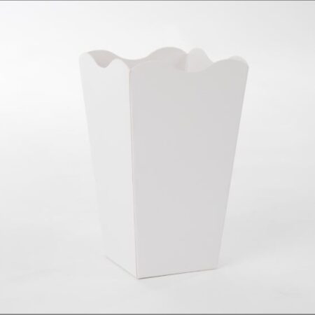 CAJA PARA POP CORN CHICO COLOR BLANCO 14.5 x 8.5