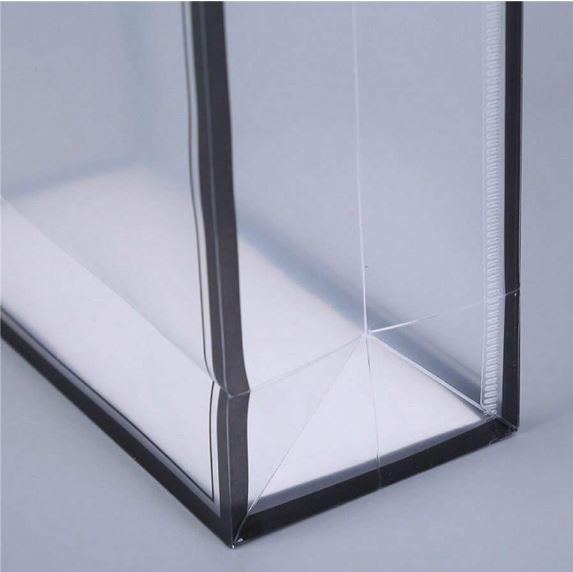 BOLSA TRANSPARENTE BORDE BLANCO 22X30X11 CMS