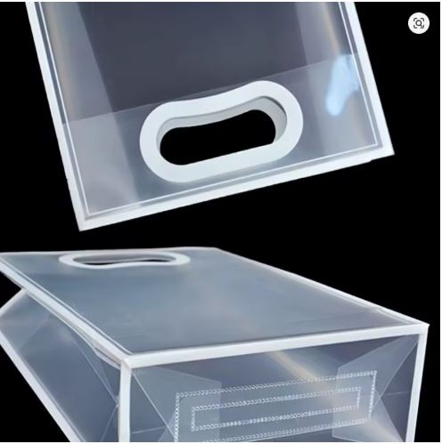 BOLSA TRANSPARENTE BORDE BLANCO 22X30X11 CMS