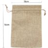 BOLSA DE YUTE IMPORTADO COLOR NATURAL 10x14 PAQ. X 10U.
