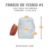 FRASCOS DE VIDRIO #1 CON TAPA DE CORCHO