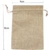 BOLSA DE YUTE IMPORTADO COLOR NATURAL 9x12 PAQ. X 10U.