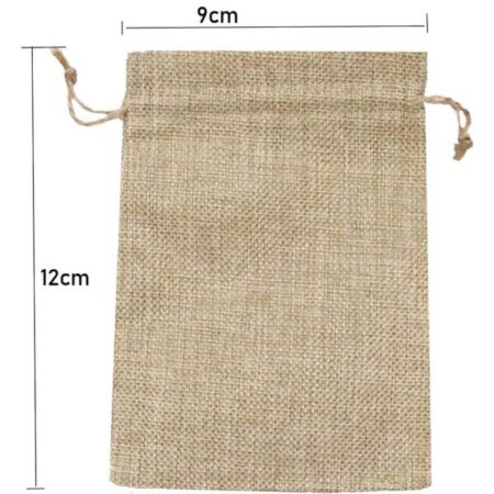 BOLSA DE YUTE IMPORTADO COLOR NATURAL 9x12 PAQ. X 10U.