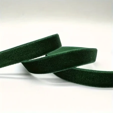 CINTA DE TERCIOPELO VERDE 7MM X 10 METROS