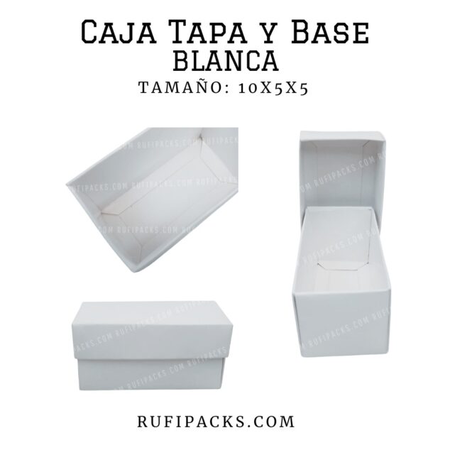 MINI BOX #08 10x5x5 TAPA Y BASE BLANCO