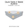 CAJA 22X22X7 TAPA Y BASE #6 BLANCA