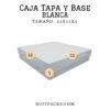 CAJA 22X22X5 TAPA Y BASE #5 BLANCA