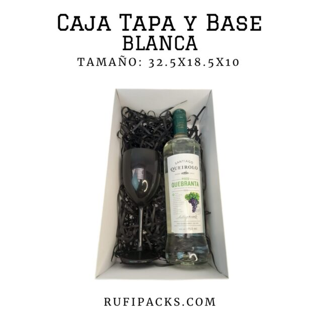CAJA 32.5X18.5X10 TAPA Y BASE #14 BLANCO