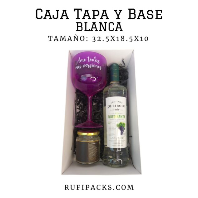 CAJA 32.5X18.5X10 TAPA Y BASE #14 BLANCO