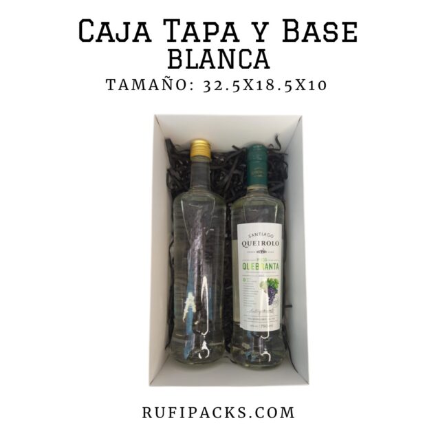 CAJA 32.5X18.5X10 TAPA Y BASE #14 BLANCO