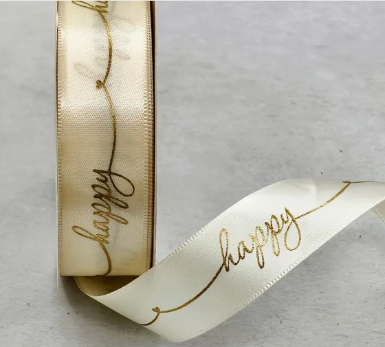 CINTA DECORATIVA HAPPY SATINADA X 1 ROLLO 25 yd