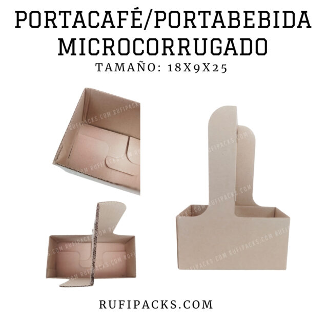 PORTA CAFE / PORTA BEBIDA MICROCORRUGADO KRAFT