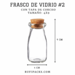 FRASCO DE VIDRIO #2 4.5 CMS X 9 CMS.