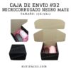 CAJA DE ENVIO #32 19X19X12 cms. CAJA NEGRA PREMIUM CAJA COLOR NEGRO PLASTIFICADO MATE