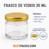 FRASCO DE VIDRIO #3 30 ML. CON TAPA TWIST OFF / MINI FRASCO PARA RECUERDOS