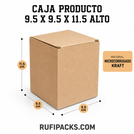 CAJA PARA PRODUCTO 9.5X9.5X11.5 MICROCORRUGADO