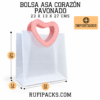 Bolsa Pavonada 23X13X27 cms. Asa Corazón Rosada